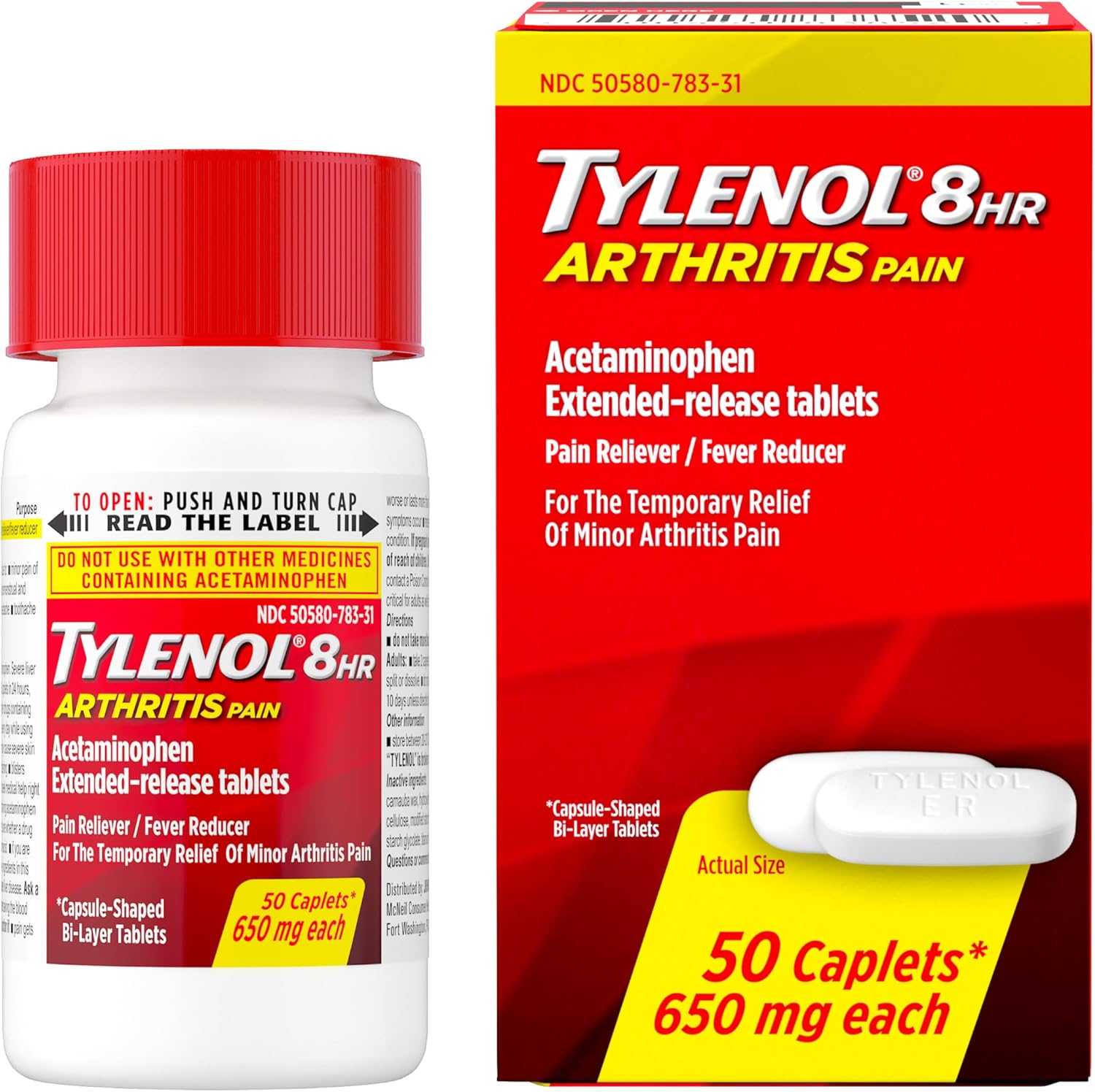 Tylenol 8hr Arthritis Pain 650mg Caplets 50ct – Locatel Health