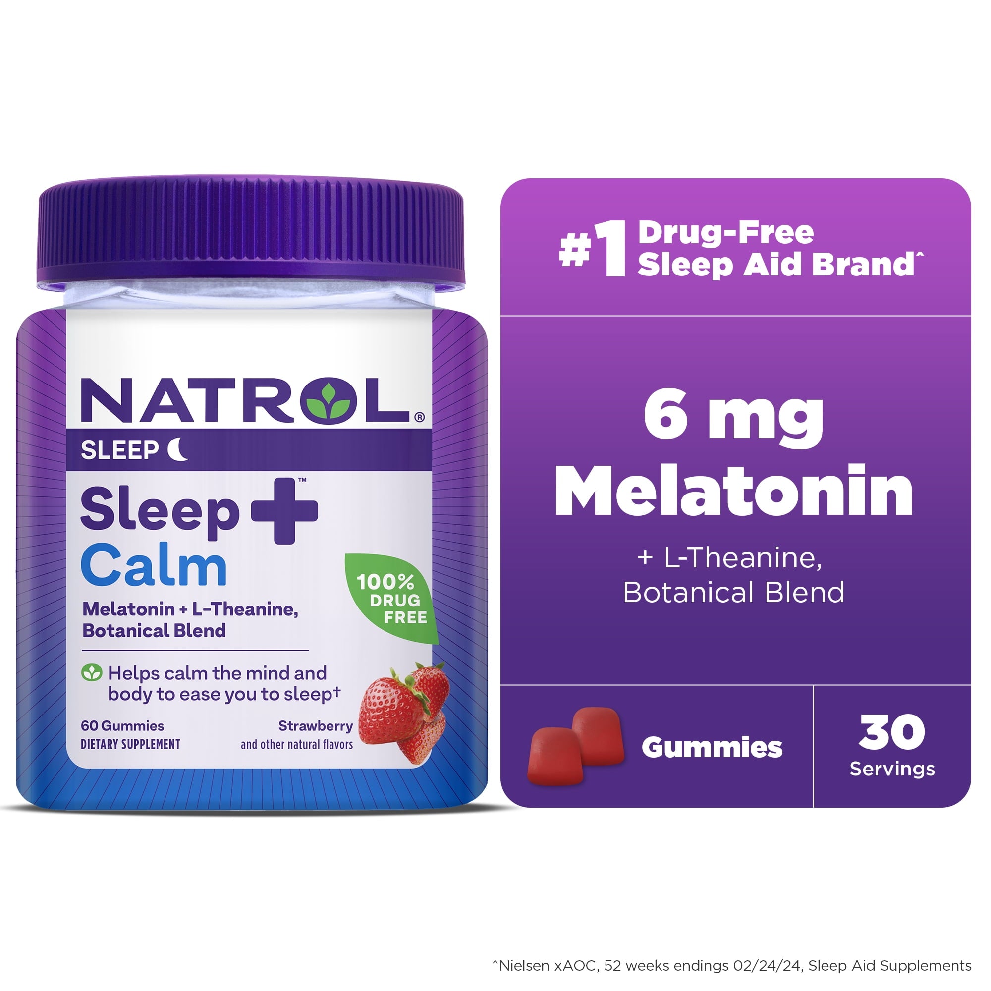 Natrol Sleep + Calm Melatonin 60 Gummies Strawberry – Locatel
