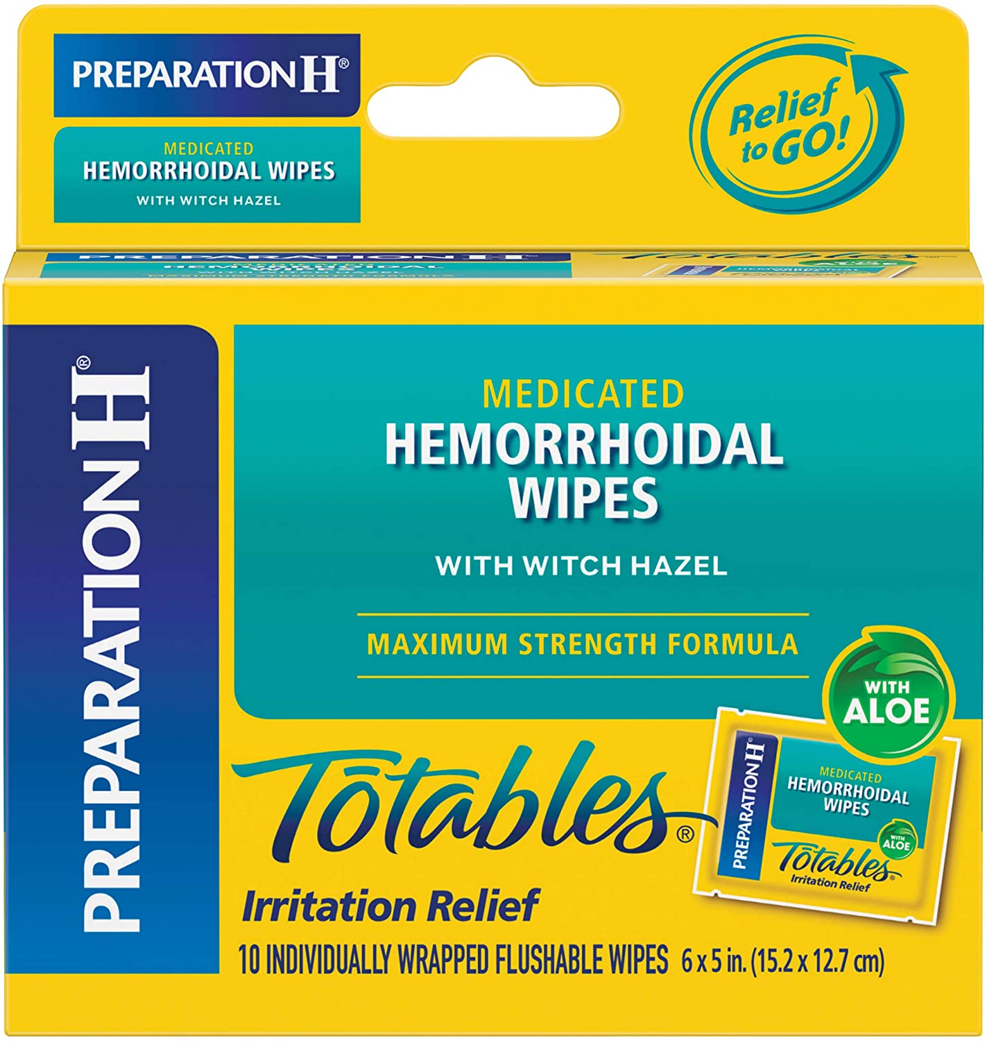 Preparation H Flushable Medicated Hemorrhoid Wipes Maximum