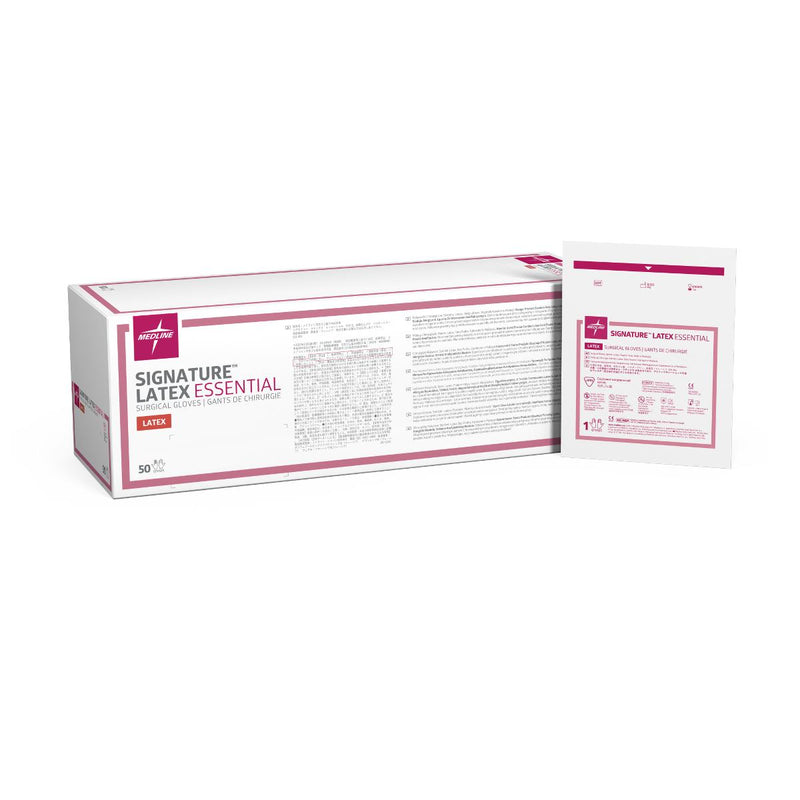 Medline Signature Surgical Glove Latex Powder Free Size 8