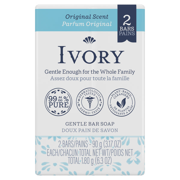 Ivory Original Scent Bar Soap 3.17oz 2 Bars