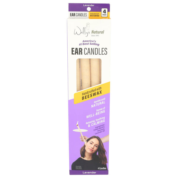 Wally's Ear Candles Lavender Soy Blend Beeswax 4ct