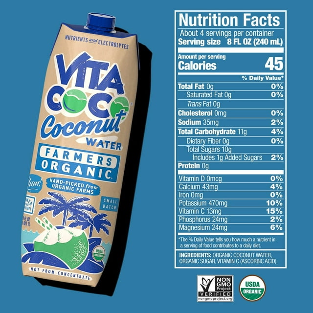 Vita Coco Organic Coconut Water 33.8Oz