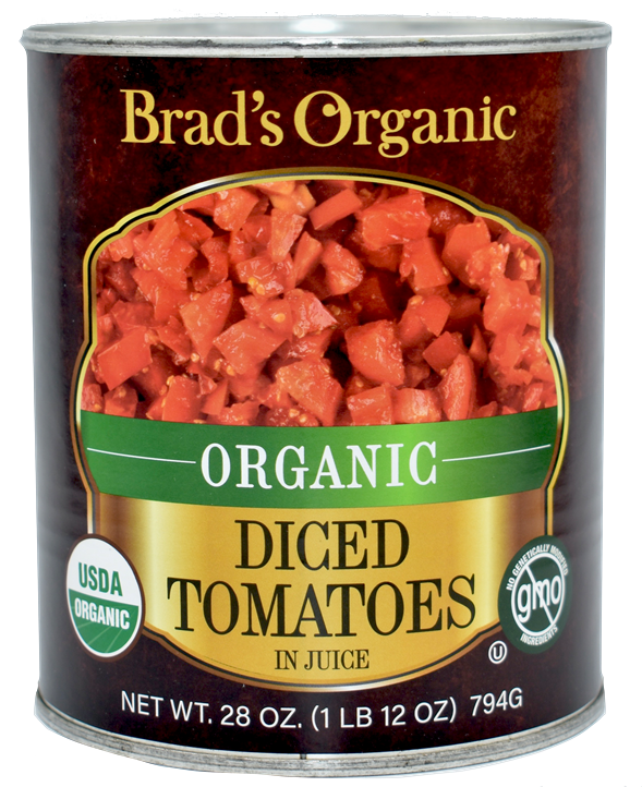 Brad's Organic Diced Tomatoes In Juice 28Oz