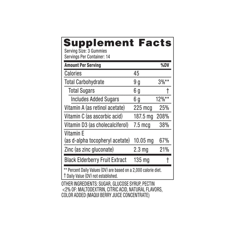 Zarbees Elderberry Immune Support Gummies 42ct