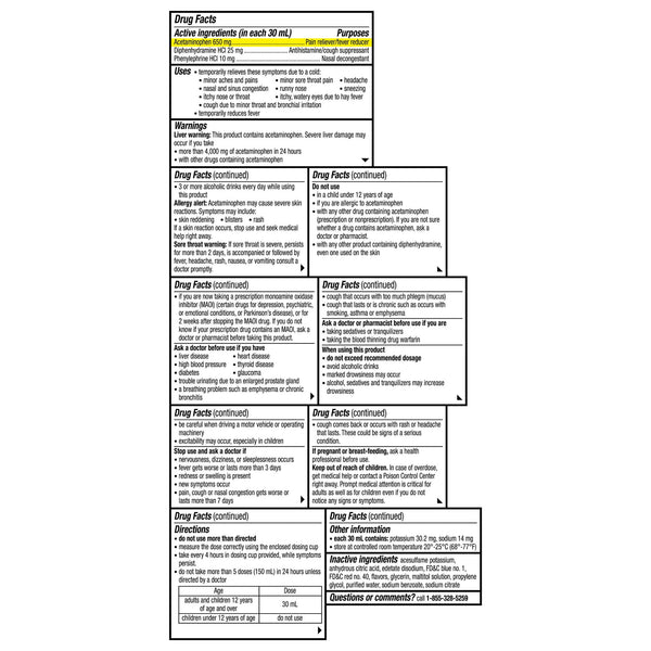 Theraflu ExpressMax Severe Cold Night Berry Syrup 8.3 oz