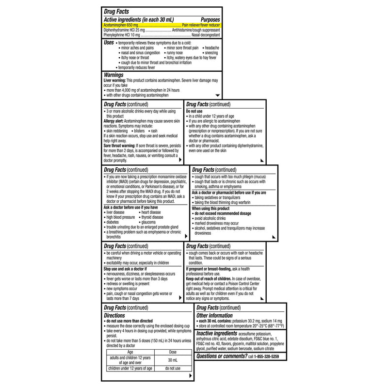 Theraflu ExpressMax Severe Cold Night Berry Syrup 8.3 oz