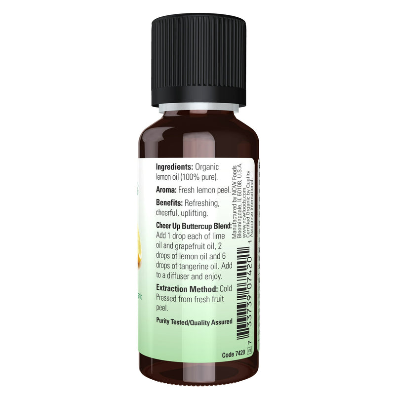 Now Organic Essential Oil Lemon 1oz