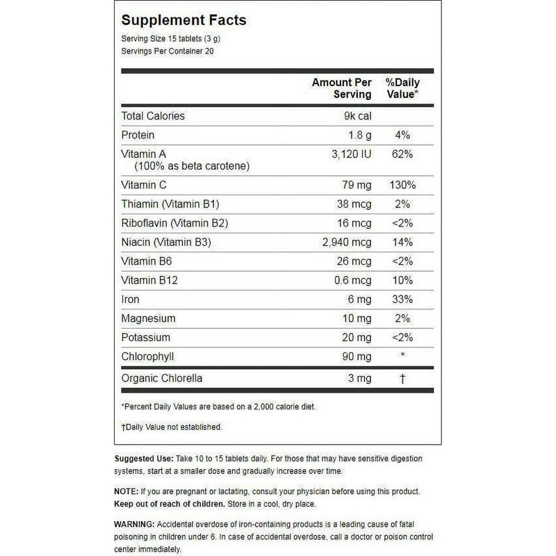 Green Foods Organic Chlorella 300 Tablets