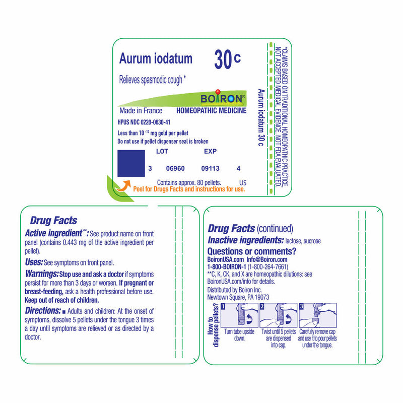 Boiron aurum yodatum 30c 80 gránulos