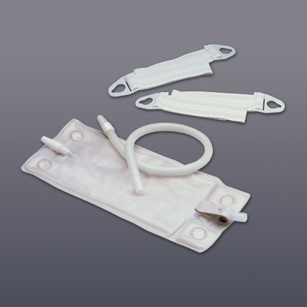 Hollister 9349 Urinary Leg Bag Latex Free with Straps & Anti-Reflux Valve, 900 mL