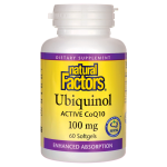 Natural Factors Ubiquinol Active CoQ10 100 mg, 60 Softgels