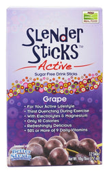 Now Foods Slender Sticks Active Grape Sugar-Free Drink Sticks with Electrolytes, 12 ct