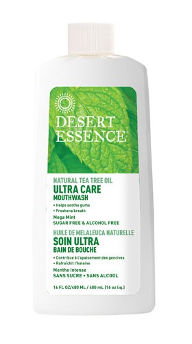 Desert Essence Tea Tree Oil Mouthwash, Mint, 16 fl oz