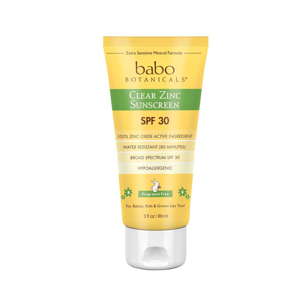 Babo Botanicals Sheer Zinc Mineral Sunscreen Lotion SPF30 , Unscented 3 oz