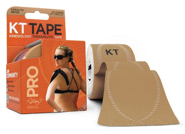 KT-Tape Pro Black 20 Strips - Beige for Arthritis Pain