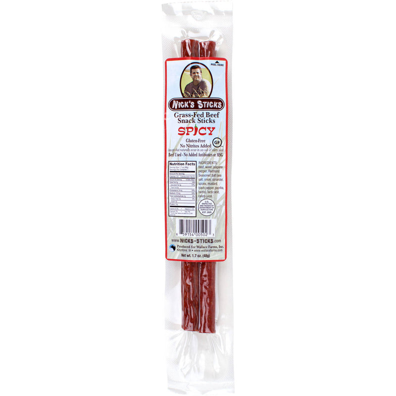 Nicks Sticks Grass-Fed Spicy Beef Snack Sticks 1.7 oz
