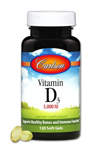 Carlson Labs Vitamin D3 5000 IU, 120 Softgels
