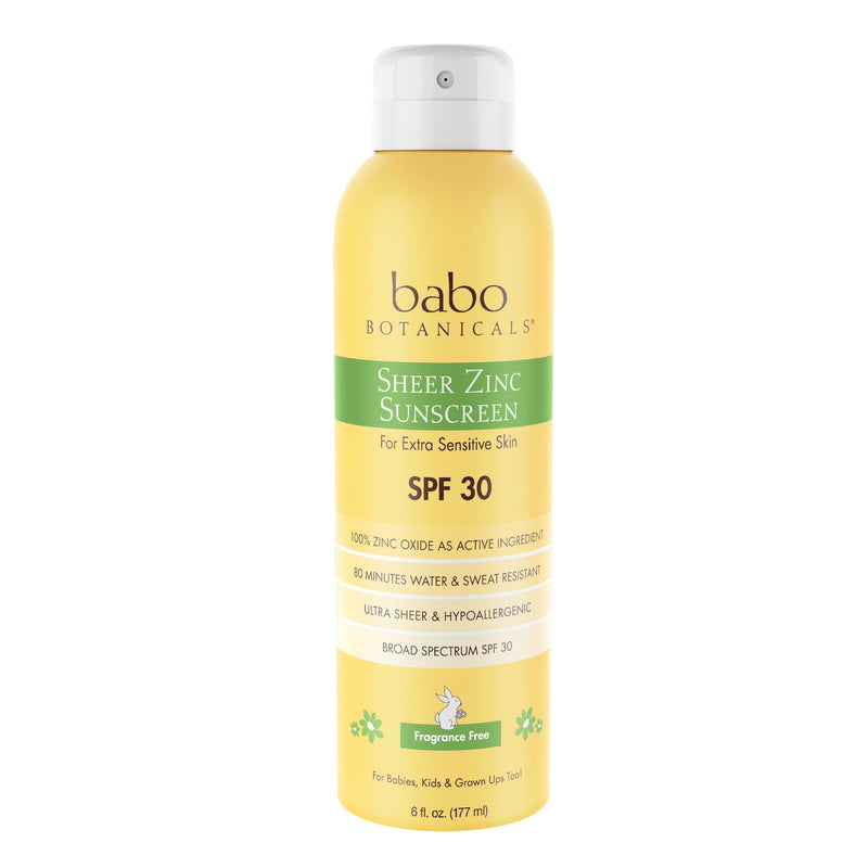 Babo Botanicals Sheer Zinc Continuous Spray SPF30, 6 oz