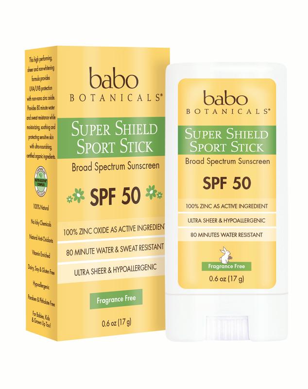 Babo Botanicals Super Shield Sunscreen Stick SPF 50, 0.6oz