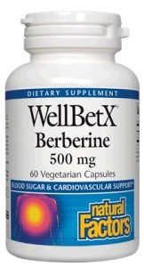 Natural Factors WellBetX Berberine 500 mg 60 Vegetable Capsules