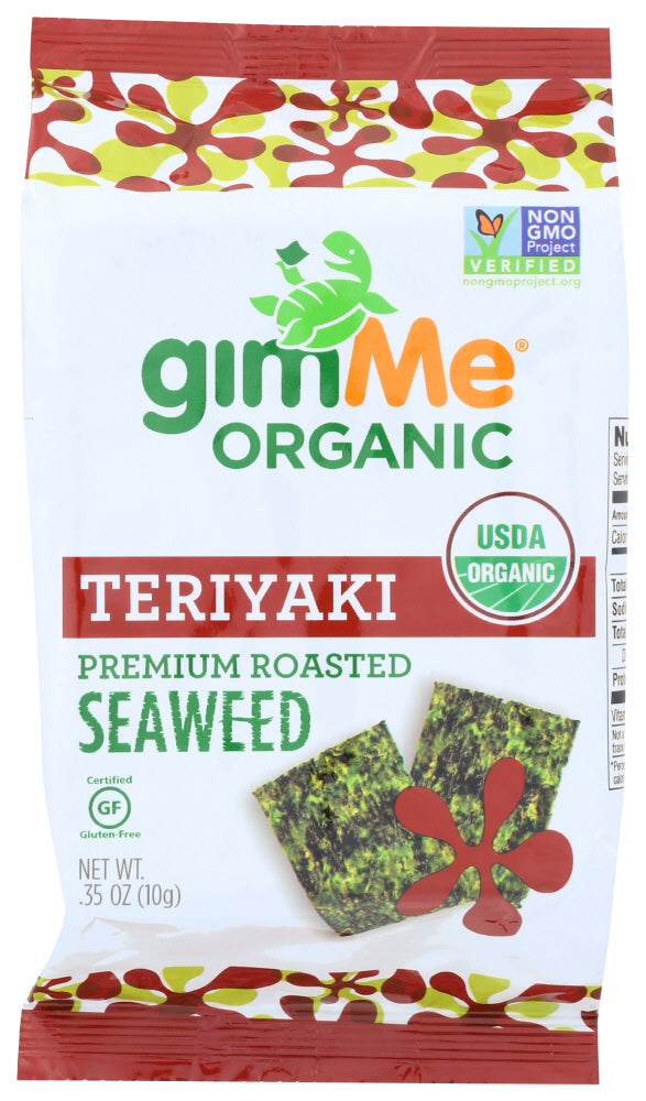 Gimme Organic Roasted Seaweed Snack, Teriyaki, 0.35 oz