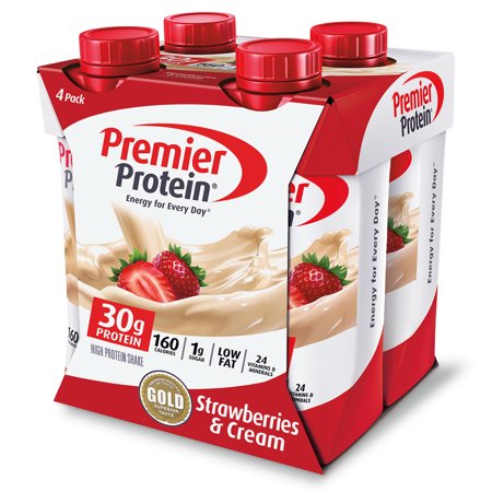 Premier Protein Shake, Strawberries & Cream, 11 Fl Oz, 4 Pack