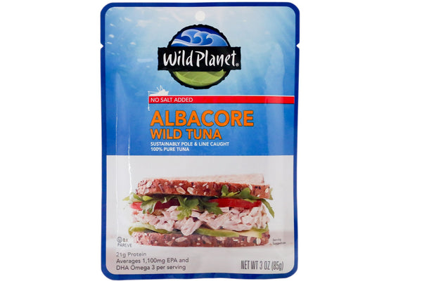 Wild Planet Wild Albacore Tuna No Salt Added 3 Oz