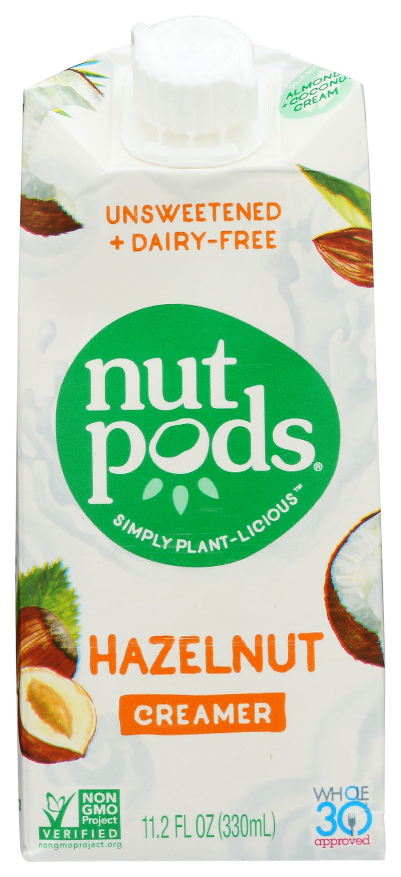 Nutpods Hazelnut Dairy-Free Creamer Unsweetened 11.2 Fl Oz