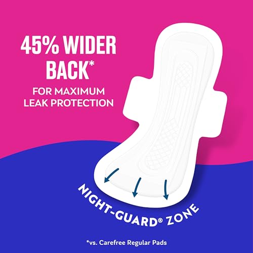 Carefree Ultra Thin Pads with Wings, Overnight, 28 CT