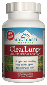RidgeCrest Herbals ClearLungs Classic, 60 Vegan Capsules
