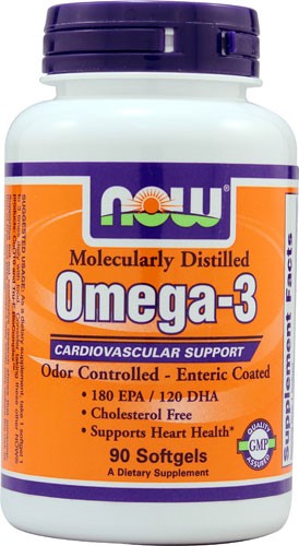 NOW Foods Omega-3 Molecularly Distilled, 90 Softgels