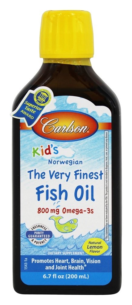 Carlson Labs Kid's the Very Finest Fish Oil, 800mg Natural Lemon 200 ml