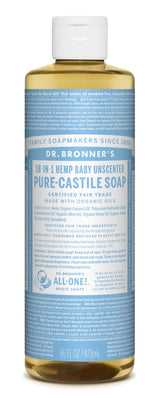Dr. Bronner's Baby Unscented Pure-Castile Soap, 16 oz