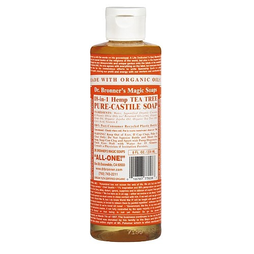 Dr. Bronner's Organic Pure Castile Liquid Soap Tea Tree