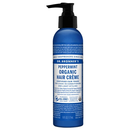 Dr. Bronner's Organic Hair Creme Peppermint 6 oz