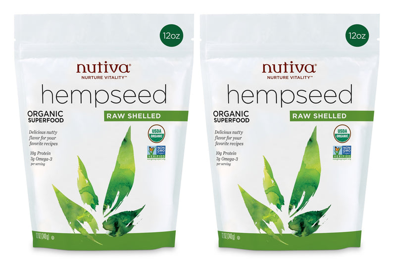 Nutiva, Organic Hemp Seeds, Raw Shelled, 12 Oz