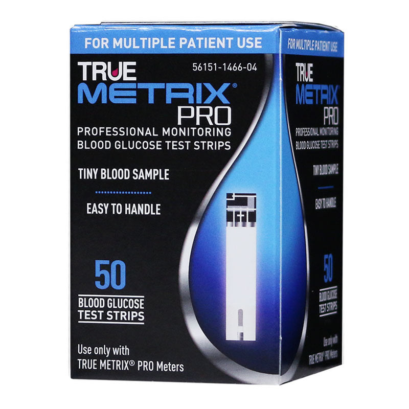 True Metrix Pro Blood Glucose Test Strips, 50 ct