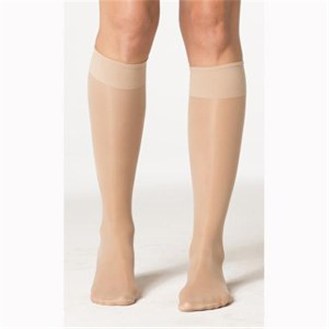 Sigvaris Sheer Fashion Calf Compression Stockings, 15-20 mmHg, Black, Size A