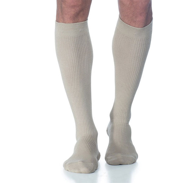 Sigvaris Casual Cotton Calf Compression Socks, 15-20 mmHg, Khaki, Size A