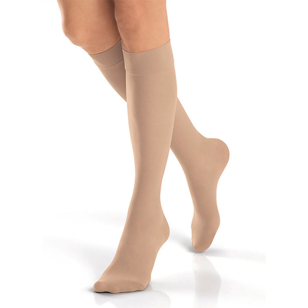 Jobst UltraSheer 20-30 MmHg Firm Support Sun Bronze Large Regular Closed Toe Regular Women UltraSheer Knee High - 119122