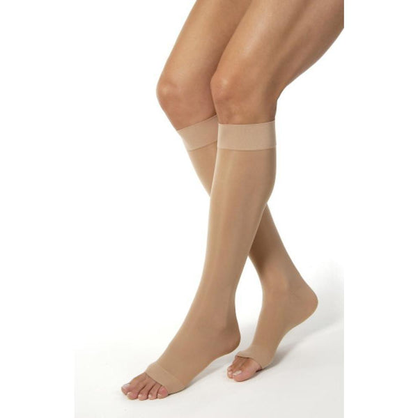 Jobst UltraSheer 20-30 MmHg Firm Support Sun Bronze Medium Regular Open Toe Regular Women UltraSheer Knee High - 119125