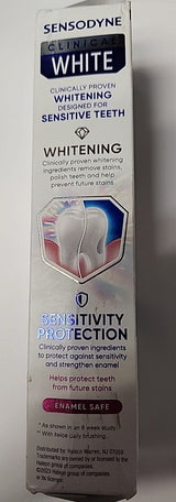 Sensodyne Clinical White Toothpaste 3.4 Oz, Mint Flavor