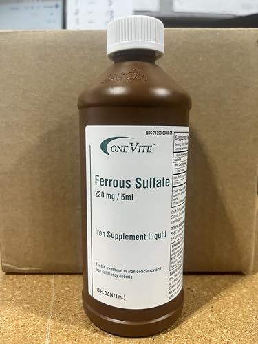 One Vite Ferrous Sulfate 220mg Iron Supplement Liquid 1 oz