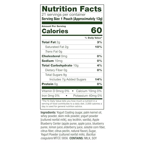 Align Yogurt Coated Probiotic Fruit Bites Blueberry, 21 ct