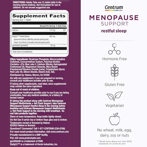 Centrum Menopause Support Restful Sleep Vitamin Tablets - 28ct