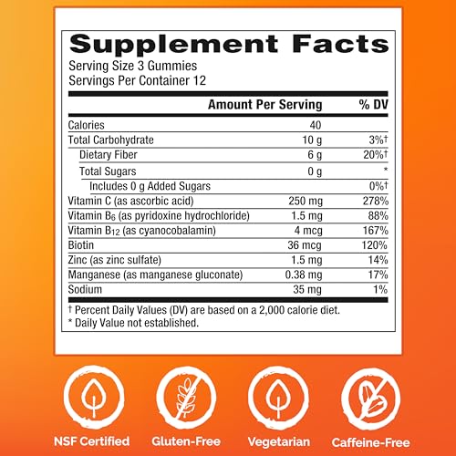 Emergen-C Zero Sugar Assorted Fruit Gummy Vitamins - 36ct
