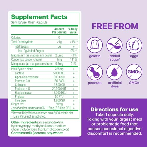 Culturelle Bloating & Gas Defense Capsules, 30 ct