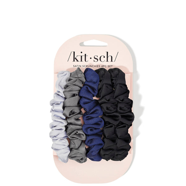 Kitsch Midnight Satin Petite Scrunchies 5pc Set