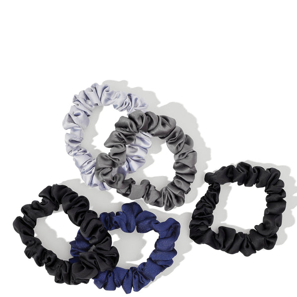 Kitsch Midnight Satin Petite Scrunchies 5pc Set